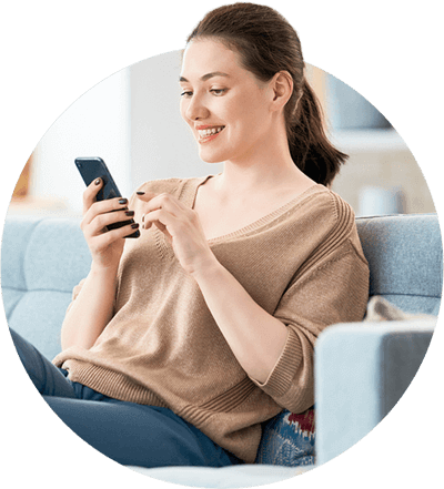 Woman looking at phone