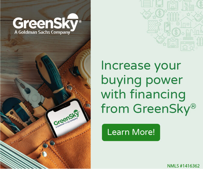 GreenSky, increase your buying power with financing from GreenSky